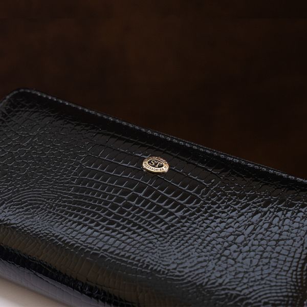 Гаманець жіночий ST Leather 18448 (S5001A) шкіряний Чорний 18448 фото