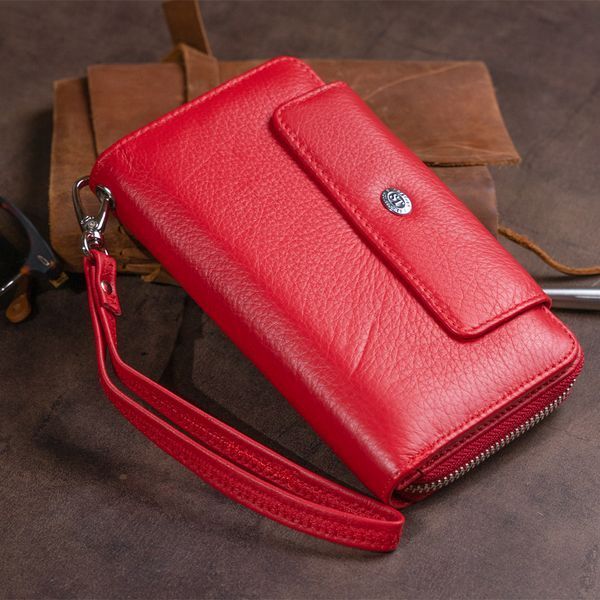 Кошелек из кожи на защелке ST Leather 19343 Красный 19343 фото