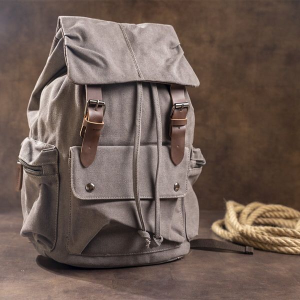 Textile hiking backpack Vintage 20133 Gray 20133 фото