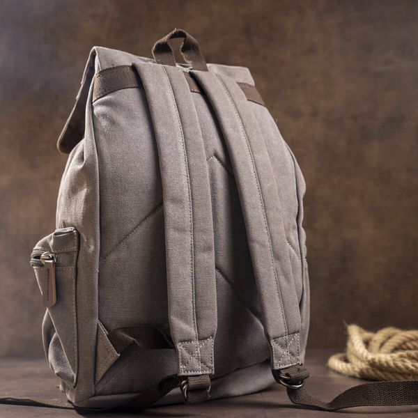 Textile hiking backpack Vintage 20133 Gray 20133 фото