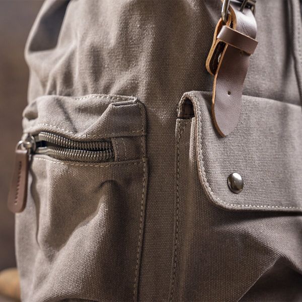 Textile hiking backpack Vintage 20133 Gray 20133 фото