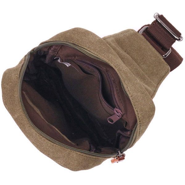 Men's shoulder bag made of thick textile 21231 Vintage Olive 21231 фото