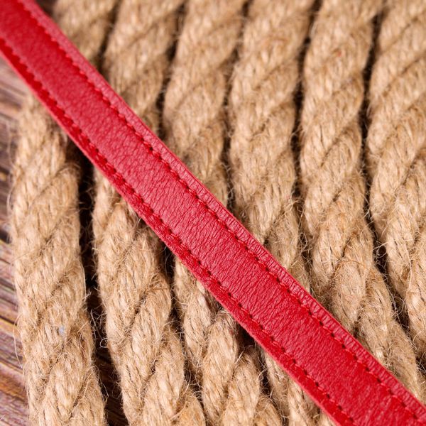 Narrow women's belt made of genuine leather Grande Pelle 21440 Red 21440 фото