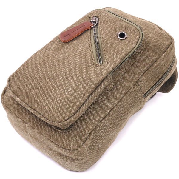 Men's shoulder bag made of thick textile 21231 Vintage Olive 21231 фото