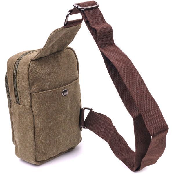 Men's shoulder bag made of thick textile 21231 Vintage Olive 21231 фото