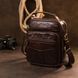 Men's compact messenger with 2 compartments Vintage 20455 Brown 20455 фото 5