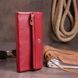 Клатч конверт с карманом для мобильного кожаный женский ST Leather 19273 Бордовый 19273 фото 5