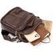 Men's compact messenger with 2 compartments Vintage 20455 Brown 20455 фото 4