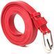 Narrow women's belt made of genuine leather Grande Pelle 21440 Red 21440 фото 2