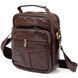 Men's compact messenger with 2 compartments Vintage 20455 Brown 20455 фото 1