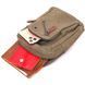 Men's shoulder bag made of thick textile 21231 Vintage Olive 21231 фото 6
