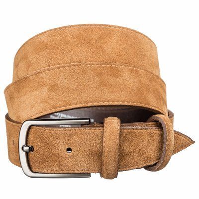 Suede belt MAYBIK 15266 Light brown 15266 фото