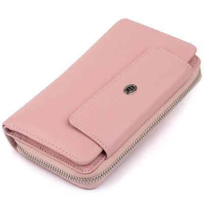 Wallet made of leather with a snap ST Leather 19344 Pink 19344 фото