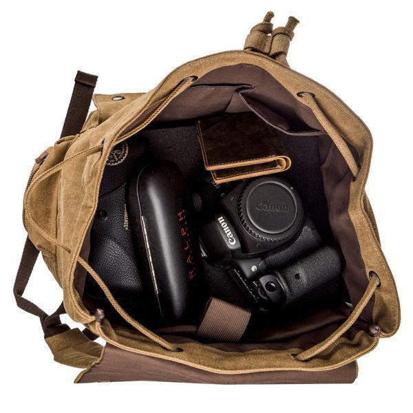 Textile hiking backpack Vintage 20134 Brown 20134 фото