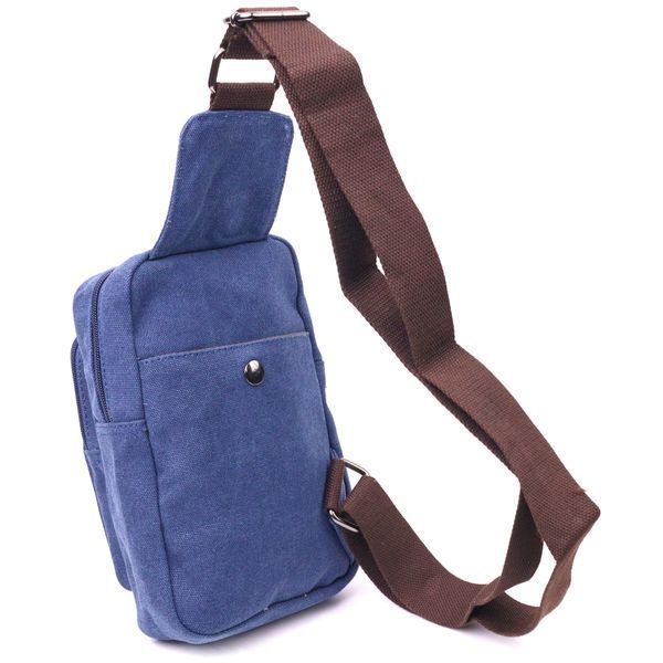 Compact crossbody bag made of thick textile 21232 Vintage Blue 21232 фото