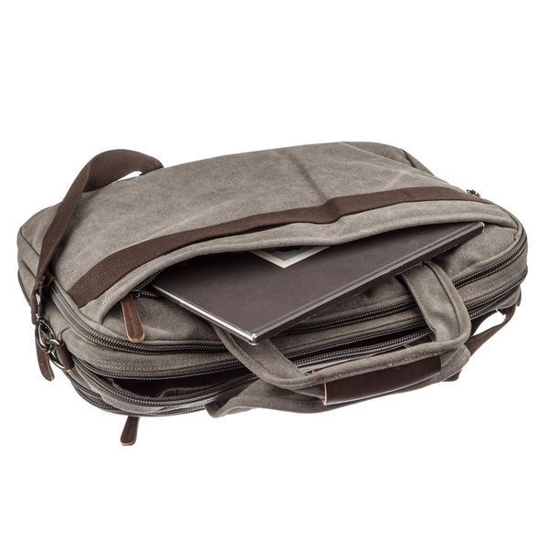 Textile laptop bag 15.6 Vintage 20087 Gray 20087 фото