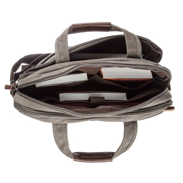 Textile laptop bag 15.6 Vintage 20087 Gray 20087 фото