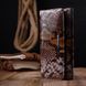 Оригинальный женский кошелек из натуральной фактурной кожи под змею KARYA 21012 Коричневый 21012 фото 8