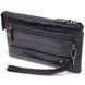 Practical clutch for men made of genuine textured leather CANPELLINI 21549 Black 21549 фото 2