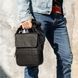 Вертикальна чоловіча сумка в м'якій шкірі Vintage 20367 Чорна 20367 фото 7