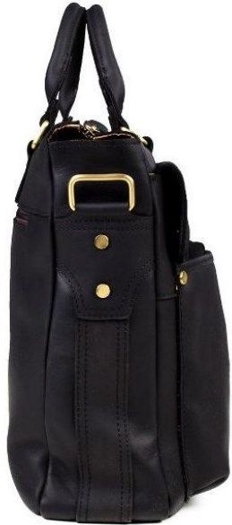 Bag Vintage 14566 made of genuine leather Black 14566 фото