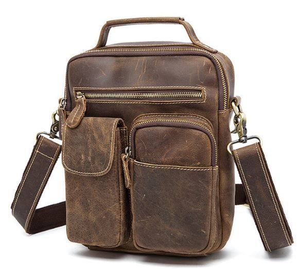 Men's bag Crazy horse Vintage 14692 Brown 14692 фото