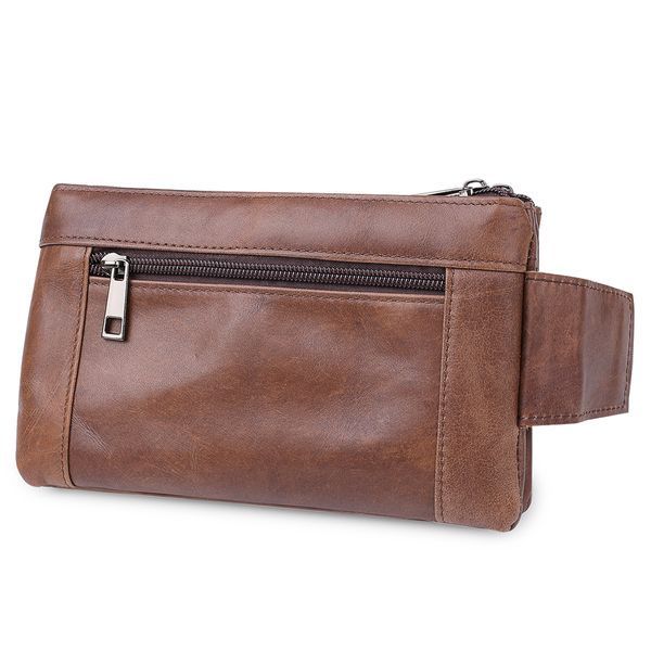 Unisex Leather Belt Bag Vintage 20457 Brown 20457 фото
