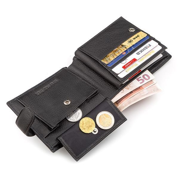 Мужской кошелек ST Leather 18339 (ST138) очень стильный Черный 18339 фото