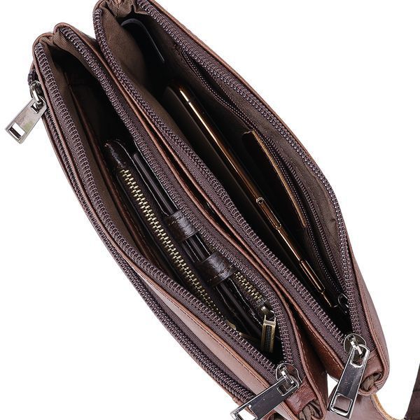 Unisex Leather Belt Bag Vintage 20457 Brown 20457 фото