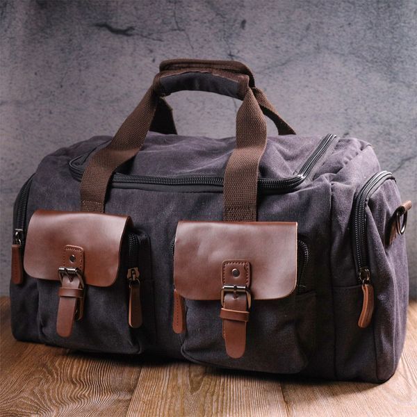 Large textile travel bag 21237 Vintage Black 21237 фото