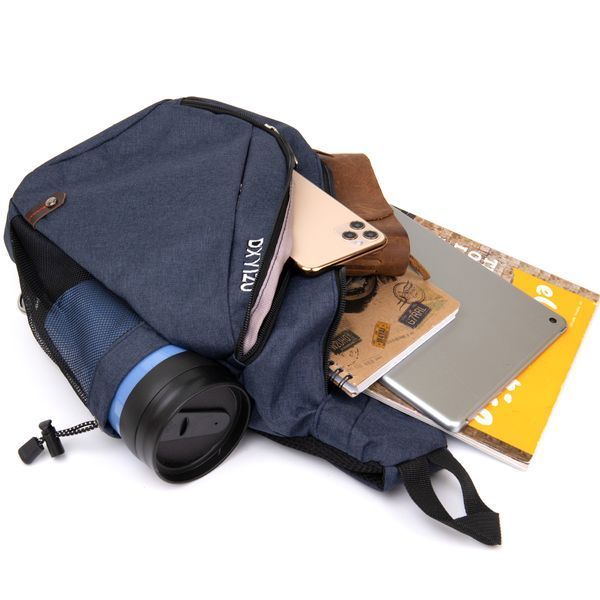 Unisex smart textile crossbody bag Vintage 20551 Blue 20551 фото