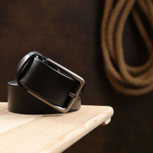 Leather battle belt for men Vintage 20700 Black 20700 фото