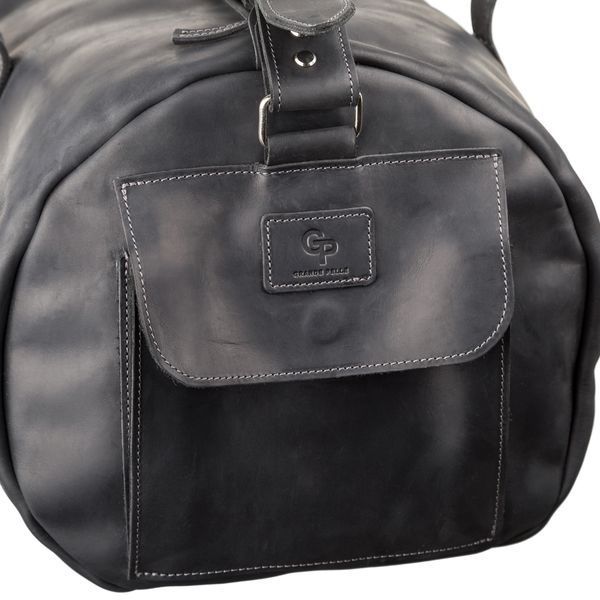 Travel bag Grande Pelle 11046 made of vintage leather Black 20550 фото