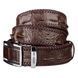 Men's automatic belt CROCODILE LEATHER 18036 made of genuine crocodile leather Brown 18036 фото 1