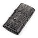 Жіноче Портмоне CROCODILE LEATHER 18025 з натуральної шкіри крокодила Чорний 18025 фото 2