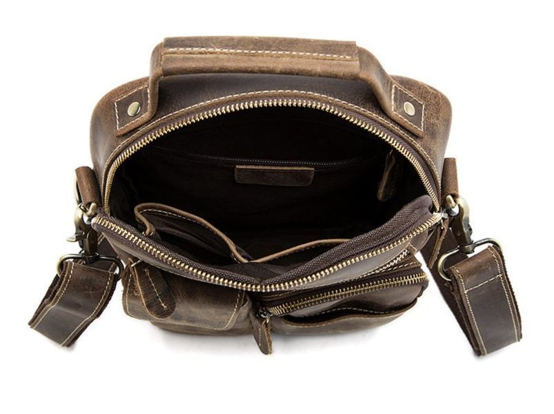 Men's bag Crazy horse Vintage 14692 Brown 14692 фото