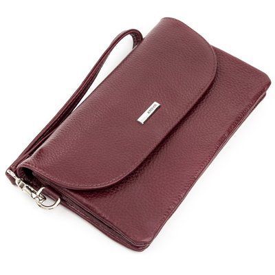 Вместительный клатч из двух частей женский ST Leather 19252 Синий 17075 фото