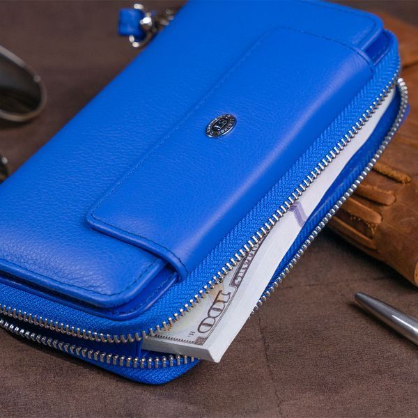 Кошелек из кожи на защелке ST Leather 19346 Синий 19346 фото