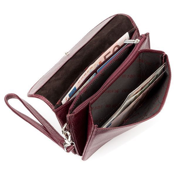 Вместительный клатч из двух частей женский ST Leather 19252 Синий 17075 фото