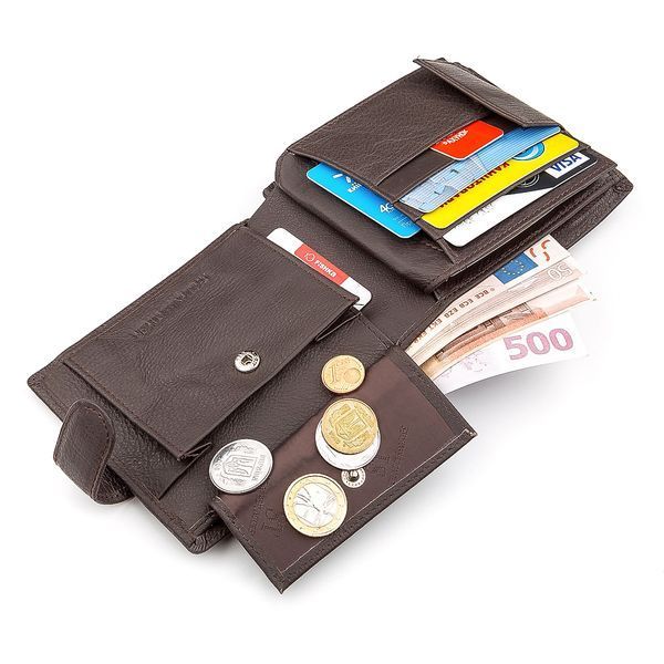 Men's wallet ST Leather 18340 (ST138) reliable Brown 18340 фото