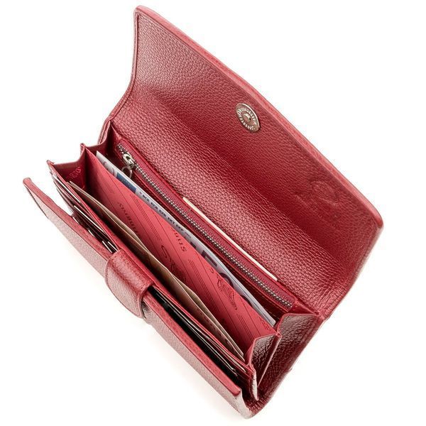 Гаманець жіночий STINGRAY LEATHER 18633 з натуральної шкіри морського скату Червоний 18633 фото