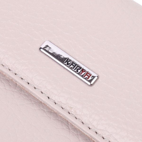 Functional women's wallet made of genuine leather KARYA 21359 Beige 21359 фото