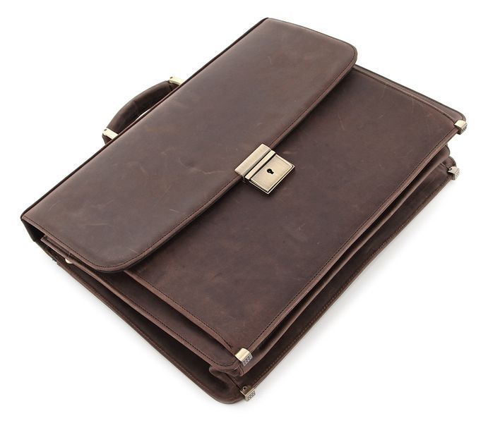 Портфель SHVIGEL 00754 из винтажной кожи Коричневый 00754 фото