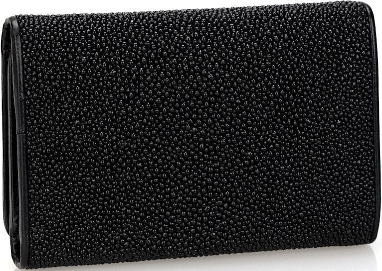 Кошелек женский STINGRAY LEATHER 18038 из натуральной кожи морского ската Черный 18038 фото