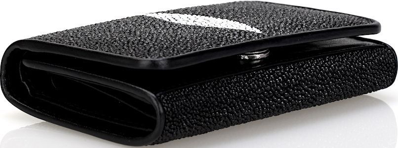 Кошелек женский STINGRAY LEATHER 18038 из натуральной кожи морского ската Черный 18038 фото