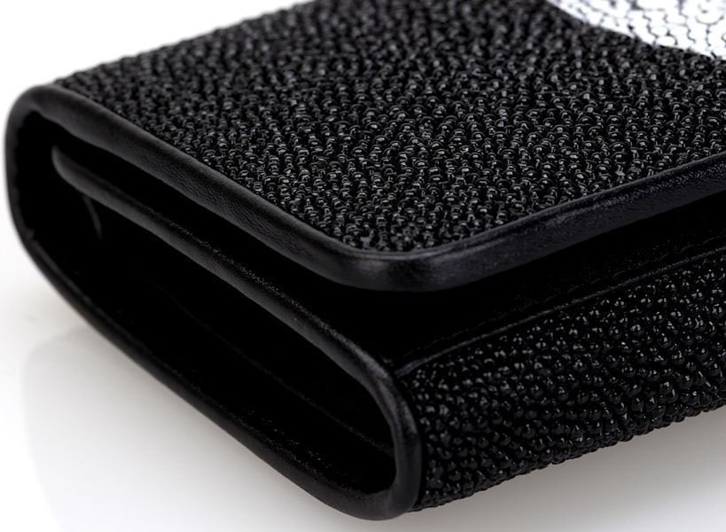Кошелек женский STINGRAY LEATHER 18038 из натуральной кожи морского ската Черный 18038 фото