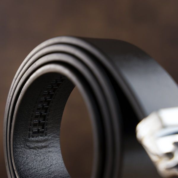 Men's belt with matte buckle Vintage 20335 Black 20335 фото