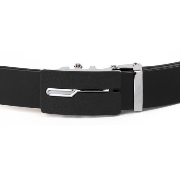 Men's belt with matte buckle Vintage 20335 Black 20335 фото