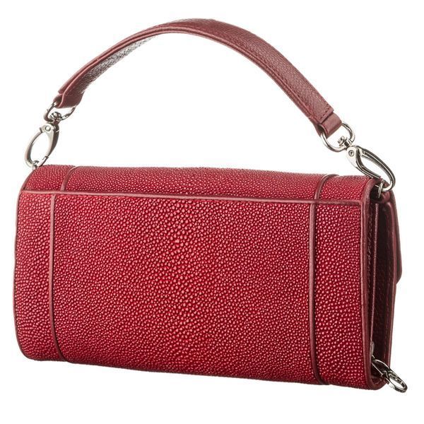 Women's clutch STINGRAY LEATHER 18616 made of genuine stingray leather Burgundy 18616 фото