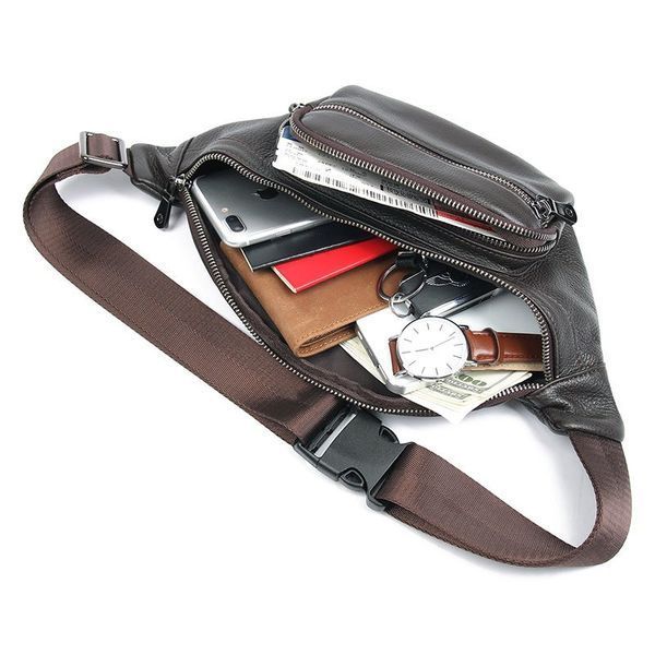 Leather belt bag Vintage 14971 Brown 14971 фото